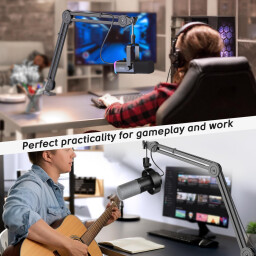 حامل ميكروفون ذراع بوم فايفين BM63 شديد التحمل FIFINE BM63 Heavy-Duty Microphone Boom Arm Stand