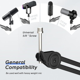 حامل ميكروفون ذراع بوم فايفين BM63 شديد التحمل FIFINE BM63 Heavy-Duty Microphone Boom Arm Stand