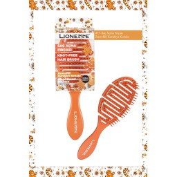 فرشاة فك تشابك الشعر ليونيس - برائحة زبادي الزنجبيل (جينجر بريد) Hair Detangling Brush - Gingerbread Scented