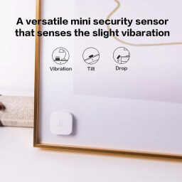 جهاز حساس حركة ذكي نوع Aqara Zigbee Vibration Sensor. يتطلب وجود جهاز Aqara Hub Aqara Zigbee Vibration Sensor, Wireless Mini Glass Break Detector for Alarm System
