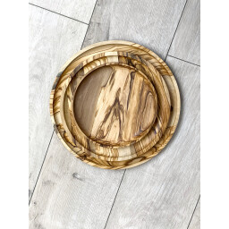 سيت مواعين خشب wooden plate set