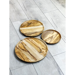 سيت مواعين خشب wooden plate set
