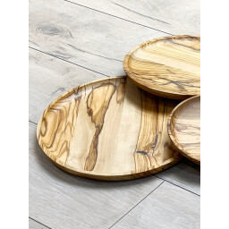 سيت مواعين خشب wooden plate set