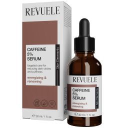 سيروم الكافيين 5% للوجه منشط ومجدد 30 مل Revuele Caffeine 5% Energizing & Renewing Facial Serum 30 ml