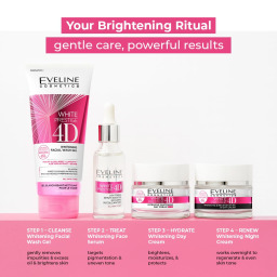 جل تنظيف الوجه وايت بريستيج 4D لتفتيح البشرة Eveline White Prestige 4D Brightening Facial Cleansing Gel