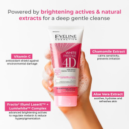 جل تنظيف الوجه وايت بريستيج 4D لتفتيح البشرة Eveline White Prestige 4D Brightening Facial Cleansing Gel