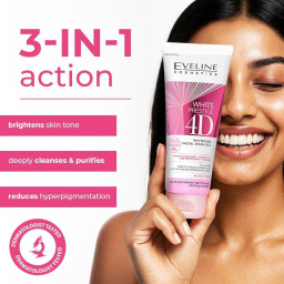 جل تنظيف الوجه وايت بريستيج 4D لتفتيح البشرة Eveline White Prestige 4D Brightening Facial Cleansing Gel