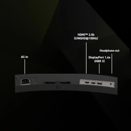 شاشة ألعاب منحنية (MSI MAG 346CQ) بحجم 34 بوصة - دقة UWQHD وتردد 180Hz MSI MAG 346CQ 34" Curved UWQHD 180Hz 1ms Adaptive-Sync Gaming Monitor - Metallic Black