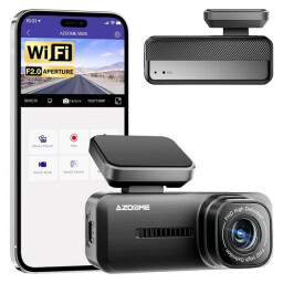كاميرا سيارة (AZDome M200) بدقة 1080P - قناة واحدة وتدعم الواي فاي AZDome M200 Dash Cam 1-Channel 1080P - Built-In Wi-Fi & G-Sensor