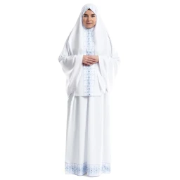 ملابس صلاة إسلامية وايت أزور Azure White Islamic Prayer Wear