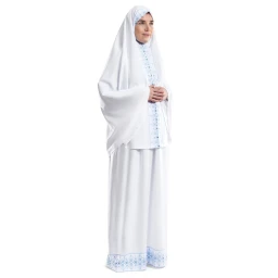 ملابس صلاة إسلامية وايت أزور Azure White Islamic Prayer Wear