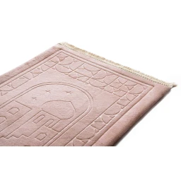 سجادة صلاة محفورة لون زهري Blush Pink Emboss Prayer Mat