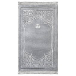 سجادة صلاة محفورة لون فضي Greyish Emboss Prayer Mat
