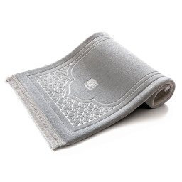 سجادة صلاة محفورة لون فضي Greyish Emboss Prayer Mat