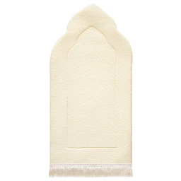سجادة صلاة محراب سادة وايت ديزي Daisy White Arched Plain Prayer Mat