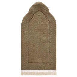 سجادة صلاة محراب سادة تان Tan Arched Plain Prayer Mat