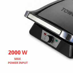 كابسة صاج احترافية 2000 واط ستانلس ستيل مع  مقبض معدني Panini GRILL