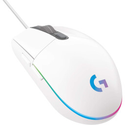 G102 - ماوس ألعاب سلكي RGB بدقة 8000DPI مع 6 أزرار قابلة للبرمجة - أبيض G102 8000DPI Wired RGB Gaming Mouse with 6 Programmable Buttons - White
