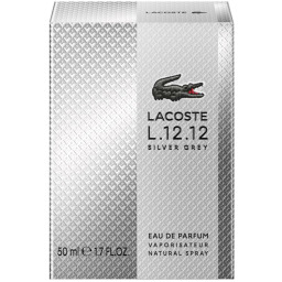 عطر لاكوست L.12.12 سيلفر جراي أو دو بارفان للرجال Lacoste L.12.12 Silver Grey Eau de Parfum Men's Perfume
