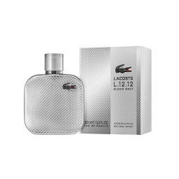 عطر لاكوست L.12.12 سيلفر جراي أو دو بارفان للرجال Lacoste L.12.12 Silver Grey Eau de Parfum Men's Perfume