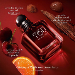عطر أرماني سترونغر ويذ يو باورفولي للرجال 100 مل Armani Stronger With You Powerfully Eau de Parfum Men's Perfume 100ml