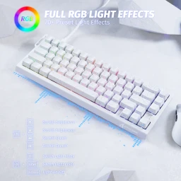 كيبورد مغناطيسي للألعاب بتقنية Rapid Trigger - تصميم 60% - ثلاثي الوضع - أبيض Rapid Trigger Magnetic Keyboard - 60% Layout - Tri-Mode - White