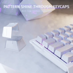 كيبورد مغناطيسي للألعاب بتقنية Rapid Trigger - تصميم 60% - ثلاثي الوضع - أبيض Rapid Trigger Magnetic Keyboard - 60% Layout - Tri-Mode - White
