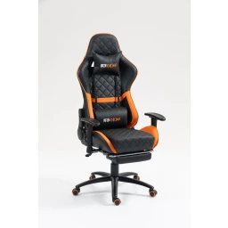 كرسي Beta Racing Gaming chair Orange-Black with Footrest كرسي Beta Racing Gaming chair Orange-Black with Footrest