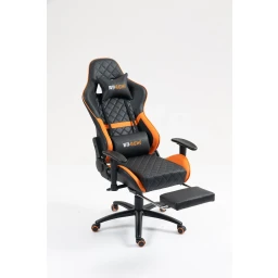كرسي Beta Racing Gaming chair Orange-Black with Footrest كرسي Beta Racing Gaming chair Orange-Black with Footrest