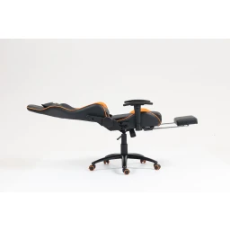 كرسي Beta Racing Gaming chair Orange-Black with Footrest كرسي Beta Racing Gaming chair Orange-Black with Footrest
