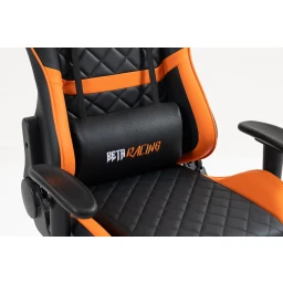 كرسي Beta Racing Gaming chair Orange-Black with Footrest كرسي Beta Racing Gaming chair Orange-Black with Footrest