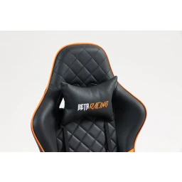 كرسي Beta Racing Gaming chair Orange-Black with Footrest كرسي Beta Racing Gaming chair Orange-Black with Footrest