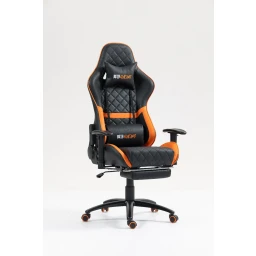 كرسي Beta Racing Gaming chair Orange-Black with Footrest كرسي Beta Racing Gaming chair Orange-Black with Footrest