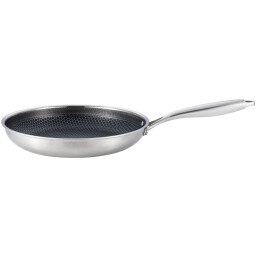 مقلاة فولاذ مقاوم للصدأ 24 سم بطبقة خلية النحل غير اللاصقة STAINLESS STEEL NONSTICK HONEYCOMB COATING PAN - 24CM