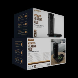 كوب ليبريسو حافظ للحرارة 12 أونصة مع قاعدة شحن لاسلكية - أسود LePresso Heated Mug 12oz with Wireless Charging Pad - Black