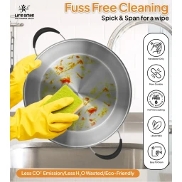 طقم قدور 6 قطع ستانلس ستيل عيار 18/10 من لايف سمايل Life Smile 6 Piece Stainless Steel Pots Set