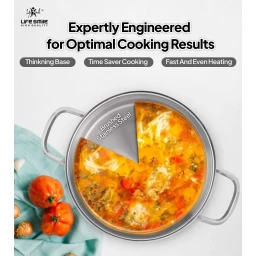 طقم قدور 6 قطع ستانلس ستيل عيار 18/10 من لايف سمايل Life Smile 6 Piece Stainless Steel Pots Set