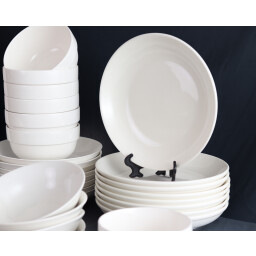 سيت طعام 74 قطعة فرفوري 74-Piece Ceramic Dinner Set