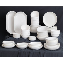 سيت طعام 74 قطعة فرفوري 74-Piece Ceramic Dinner Set