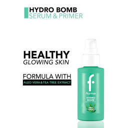 سيروم وبرايمر الوجه للترطيب والإشراقة بالألوفيرا والشاي الأخضر Hydro Bomb Radiance Facial Serum & Primer with Aloe Vera & Green Tea