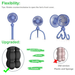 مروحة صغيرة Koopao المحمولة المرنة متعددة الاستخدامات الأنيقة Koopao Mini Portable Fan: Flexible, Versatile, Stylish