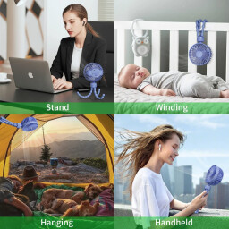 مروحة صغيرة Koopao المحمولة المرنة متعددة الاستخدامات الأنيقة Koopao Mini Portable Fan: Flexible, Versatile, Stylish