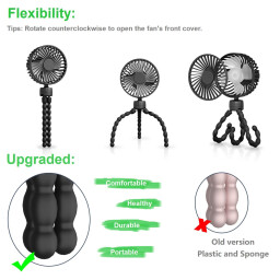 مروحة صغيرة Koopao المحمولة المرنة متعددة الاستخدامات الأنيقة Koopao Mini Portable Fan: Flexible, Versatile, Stylish