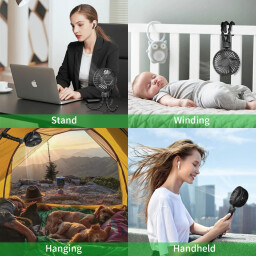 مروحة صغيرة Koopao المحمولة المرنة متعددة الاستخدامات الأنيقة Koopao Mini Portable Fan: Flexible, Versatile, Stylish