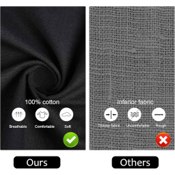 صدرية مطبخ قطني عملي أصلي متعدد الاستخدامات اسود Original, practical, multi-purpose cotton kitchen apron in black
