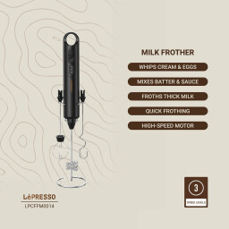 خفاقة ومحضر رغوة الحليب 3 في 1 من ليبريسو LePresso 3 In 1 Milk Frother