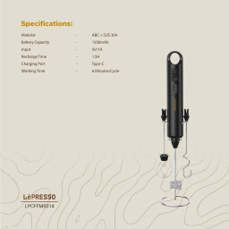 خفاقة ومحضر رغوة الحليب 3 في 1 من ليبريسو LePresso 3 In 1 Milk Frother