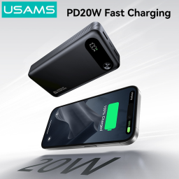 باور بانك يوسامس CD249 سعة 10,000 ملي أمبير بقوة 20 واط PD USAMS CD249 10,000mAh 20W PD Power Bank