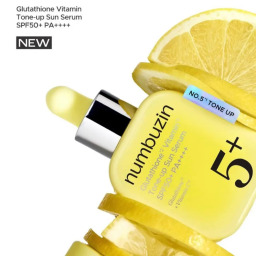 No.5+ سيروم واقي شمس مفتح للبشرة بالجلوتاثيون وفيتامين سي - 30مل No.5+ Glutathione & Vitamin C Tone-Up Sun Serum - 30g