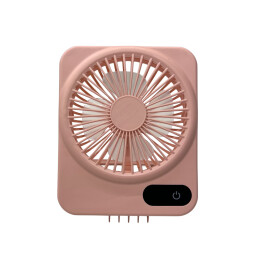 مروحة مكتبية مع حامل هاتف عملية وبشكل انيق عصري A stylish and modern desk fan with a built-in phone holder